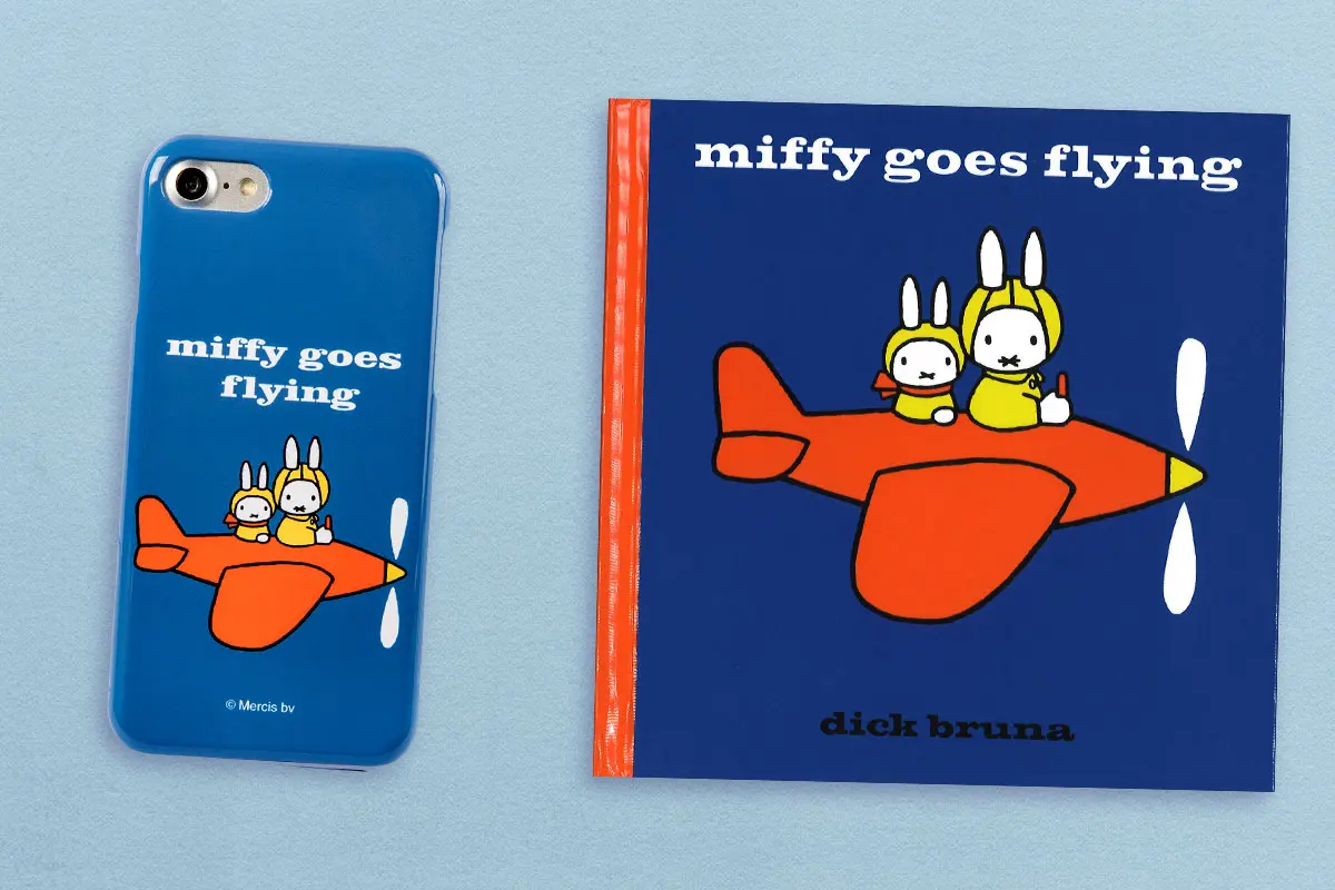 ミッフィー スマホケース Miffy Goes Flying 絵本表紙のかわいいハード型 Iphone アンドロイド Muomou Shop